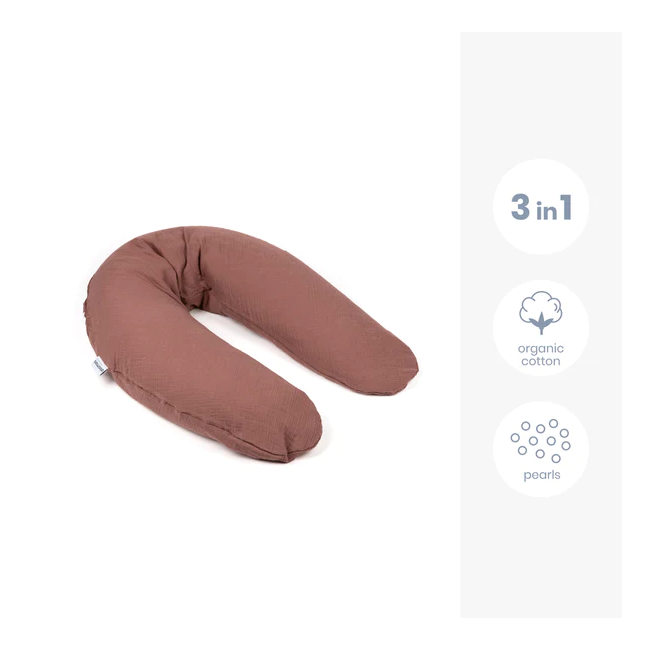 Doomoo - perna mare 3 in 1 comfy big tetra brick din bumbac organic: perna gravide, suport pentru hranire, suport pentru bebe bbb35001025