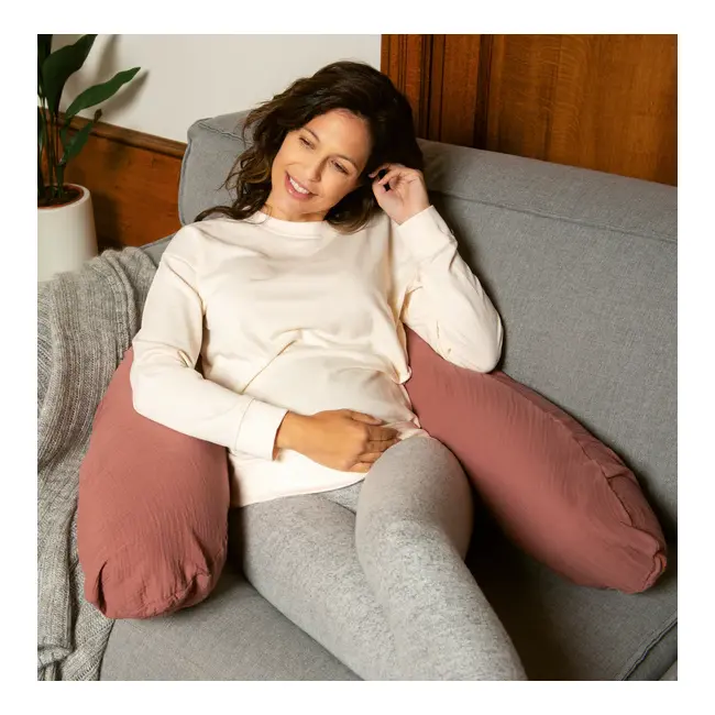 Doomoo - perna mare 3 in 1 comfy big tetra brick din bumbac organic: perna gravide, suport pentru hranire, suport pentru bebe bbb35001025