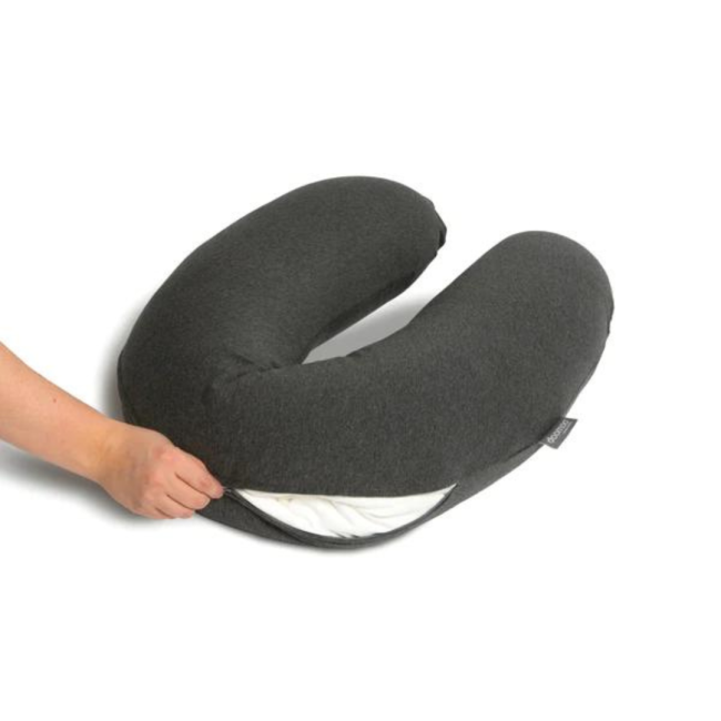 Doomoo - perna mare pentru gravide si bebelusi 3 in 1, bumbac organic buddy chine anthracite bbbb12