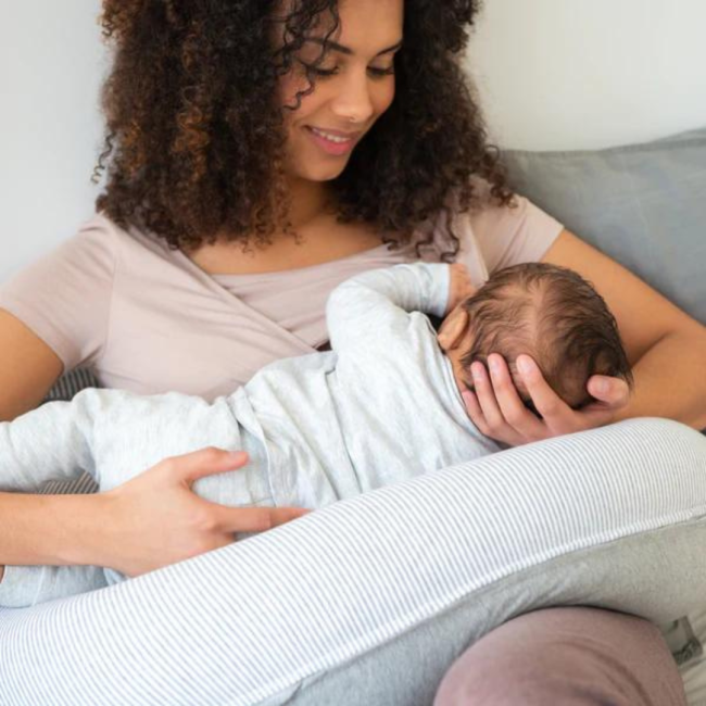 Doomoo - perna mare pentru gravide si bebelusi 3 in 1, bumbac organic buddy light grey bbbb01