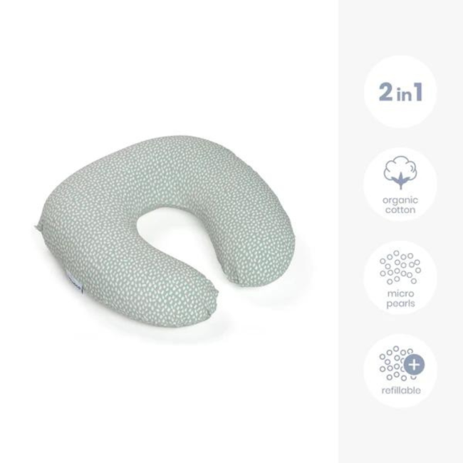 Doomoo - perna pentru alaptat 2 in 1 softy cloudy kaki bbbs60