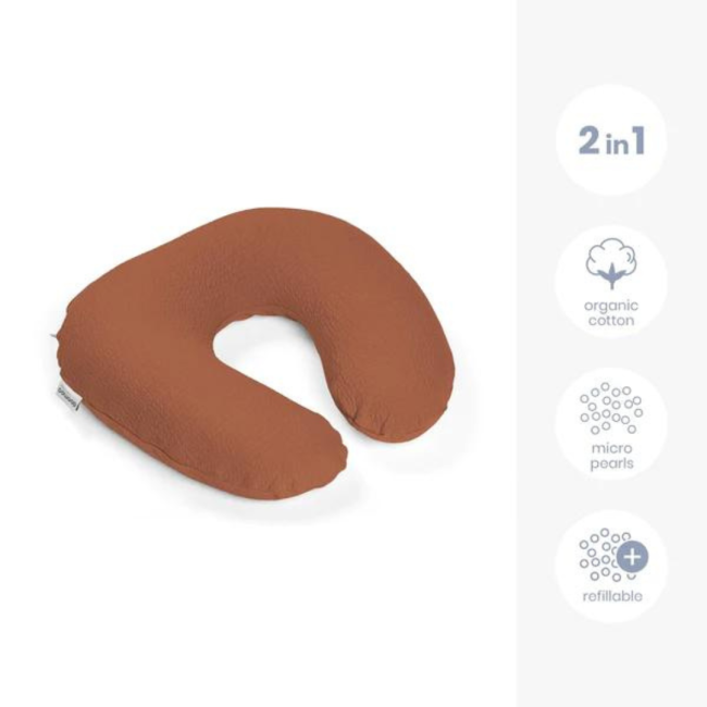 Doomoo - perna pentru alaptat 2 in 1 softy tetra jersay terracotta bbbs82