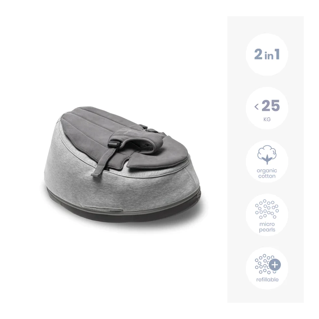 Doomoo - sezlong multifunctional seat’n swing grey bbb02