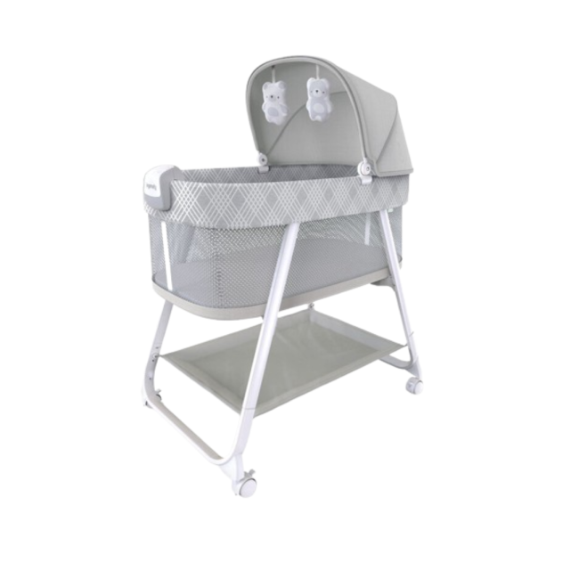 Ingenuity - patut cu  vibratii linistitoare lullanight, cu lumina de veghe si blocare la roti, gem bbb12569