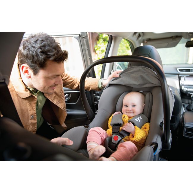 Joie - scoica auto i-snug 2 cu tetiera reglabila, 40-75 cm, pebble, testata adac si certificata r129 bbbc1817capeb000