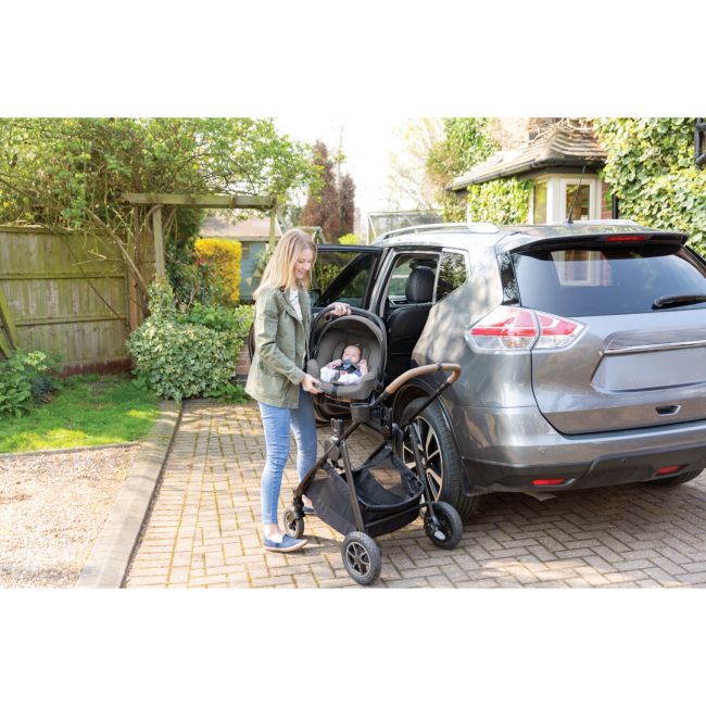 Joie - scoica auto i-snug 2 cu tetiera reglabila, 40-75 cm, pebble, testata adac si certificata r129 bbbc1817capeb000