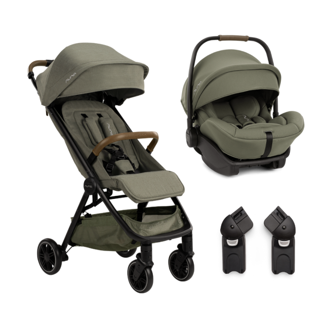 Nuna - set carucior ultracompact trvl pine + adaptori trvl + scoica auto i-size arra next pine bbbst15713pneglset2
