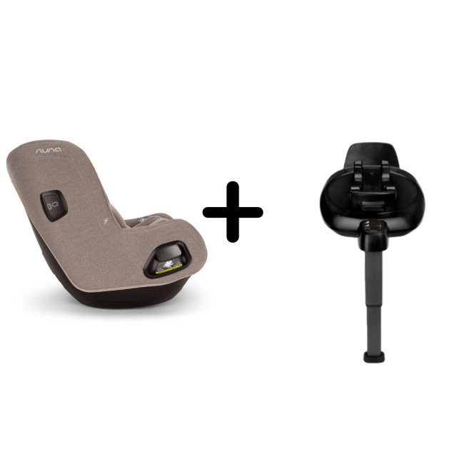 Nuna - set scaun auto rotativ i-size todl next cedar, 40-105 cm + baza isofix base next i-size pentru todl next, testat adac bbbcs14910cdrglset