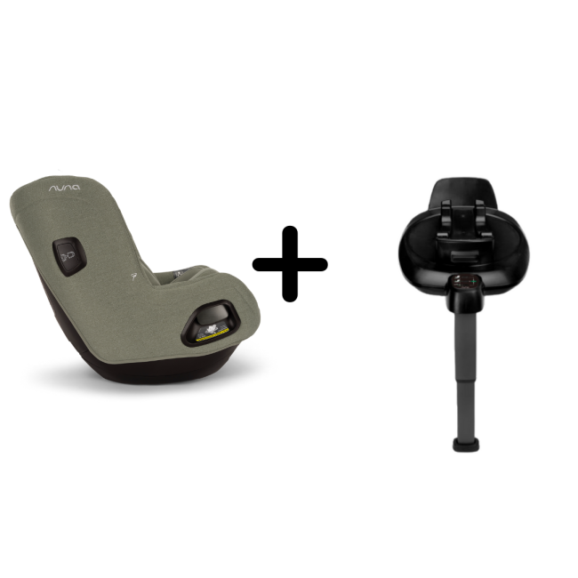Nuna - set scaun auto rotativ i-size todl next pine, 40-105 cm + baza isofix base next i-size pentru todl next, testat adac bbbcs14910pneglset