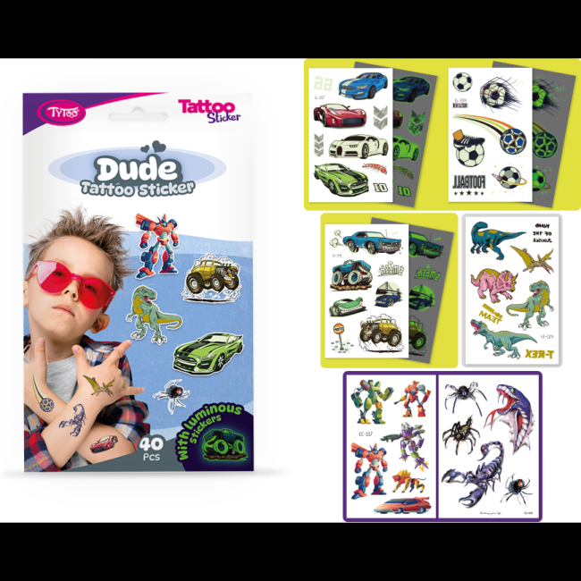Set 40 tatuaje temporare tip autocolante Baieti Tytoo KOPXX1800013 BBJKOPXX1800013_Initiala