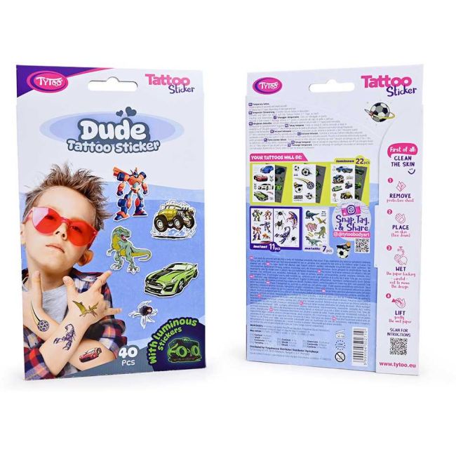 Set 40 tatuaje temporare tip autocolante Baieti Tytoo KOPXX1800013 BBJKOPXX1800013_Initiala