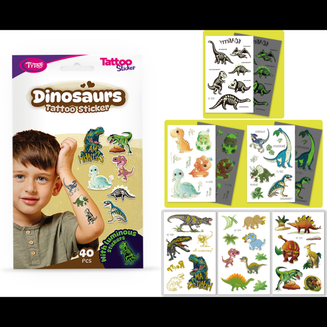 Set 40 tatuaje temporare tip autocolante Dinozauri Tytoo KOPXX1800012 BBJKOPXX1800012_Initiala