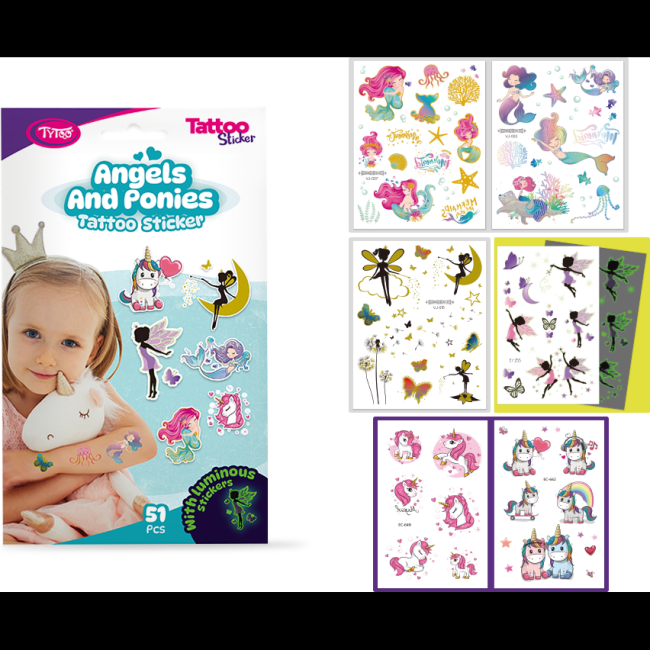 Set 51 tatuaje temporare tip autocolante Zane si Ponei Tytoo KOPXX1800017 BBJKOPXX1800017_Initiala