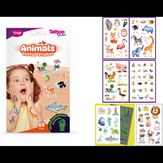 Set 69 tatuaje temporare tip autocolante Animale Tytoo KOPXX1800011 BBJKOPXX1800011_Initiala