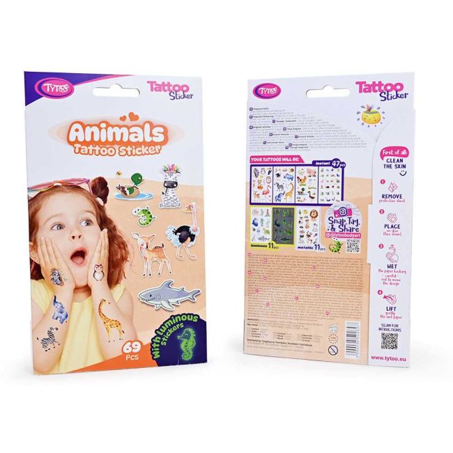 Set 69 tatuaje temporare tip autocolante Animale Tytoo KOPXX1800011 BBJKOPXX1800011_Initiala