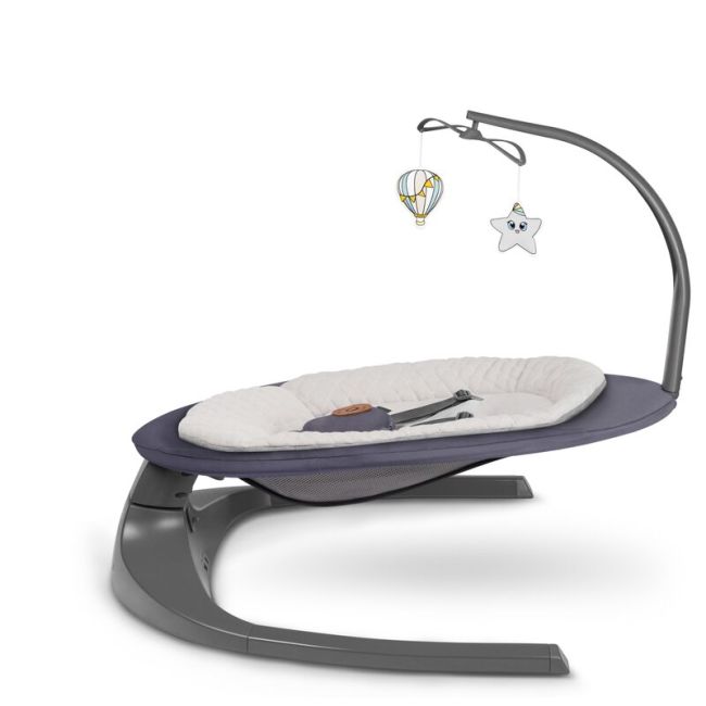 Balansoar si sezlong, Lionelo, Ralf, 2 in 1, Electric, Cu telecomanda si cablu USB, Cu miscare laterala de balansare si 5 niveluri diferite de viteza, Cu 12 melodii, Gri Grafit, Resigilat BYNLO-RALF_GREY_GRAPHITE_RESIGILAT