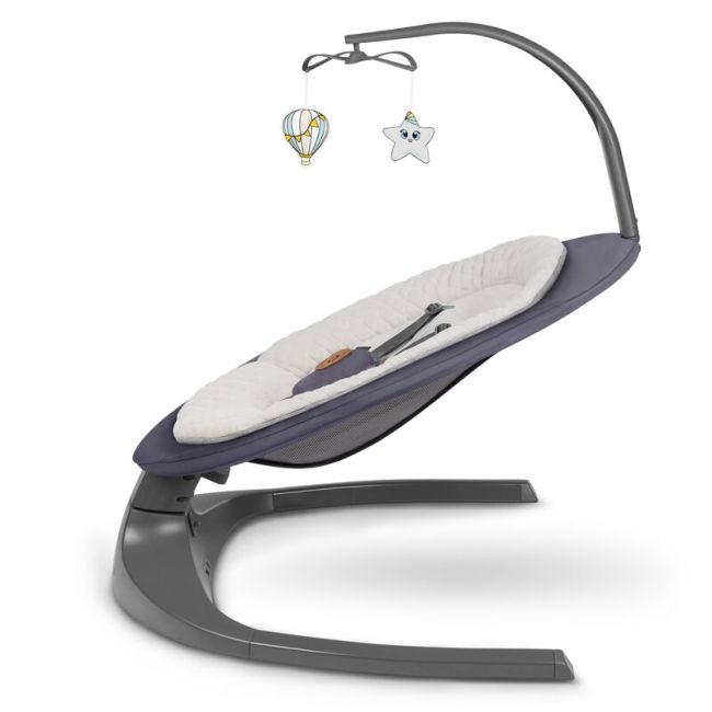 Balansoar si sezlong, Lionelo, Ralf, 2 in 1, Electric, Cu telecomanda si cablu USB, Cu miscare laterala de balansare si 5 niveluri diferite de viteza, Cu 12 melodii, Gri Grafit, Resigilat BYNLO-RALF_GREY_GRAPHITE_RESIGILAT