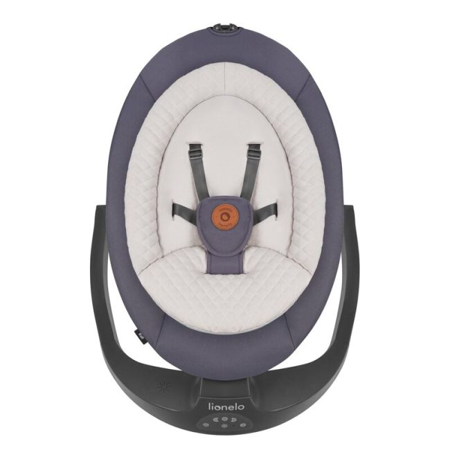 Balansoar si sezlong, Lionelo, Ralf, 2 in 1, Electric, Cu telecomanda si cablu USB, Cu miscare laterala de balansare si 5 niveluri diferite de viteza, Cu 12 melodii, Gri Grafit, Resigilat BYNLO-RALF_GREY_GRAPHITE_RESIGILAT