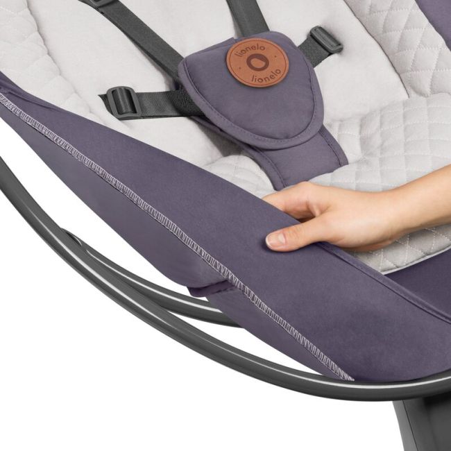 Balansoar si sezlong, Lionelo, Ralf, 2 in 1, Electric, Cu telecomanda si cablu USB, Cu miscare laterala de balansare si 5 niveluri diferite de viteza, Cu 12 melodii, Gri Grafit, Resigilat BYNLO-RALF_GREY_GRAPHITE_RESIGILAT