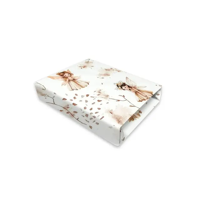 Cearceaf cu elastic, MimiNu, Pentru patut 140X70 cm, Din bumbac certificat Oeko Tex Standard 100, Fairy BYN6426972025409