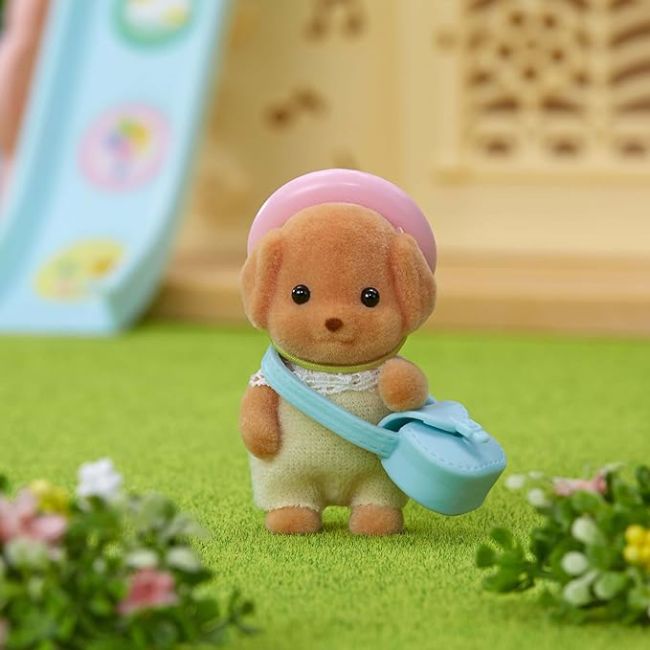 Figurine sylvanian families - bebe poodle sf5411