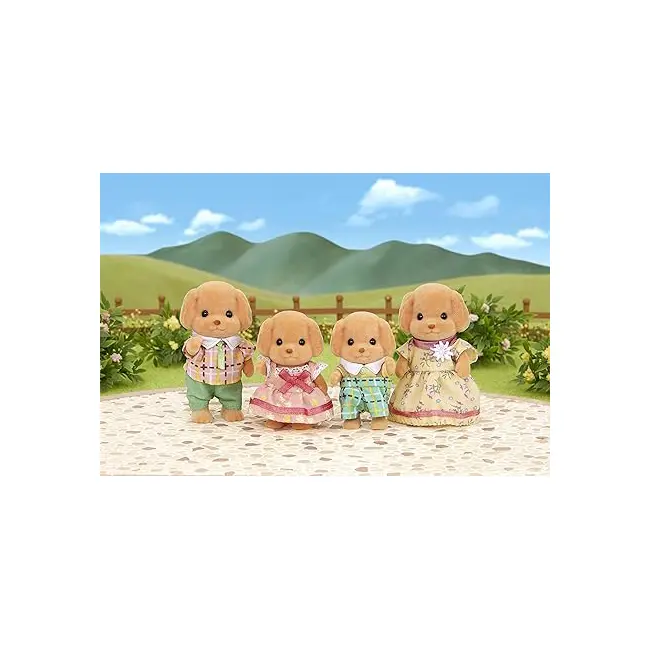 Figurine sylvanian families - familia catelusilor poodle sf5259