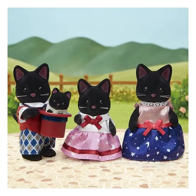 Figurine sylvanian families-familia pisicutelor negre sf5530