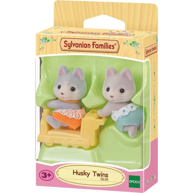 Figurine sylvanian families-gemenii catelusi husky sf5638