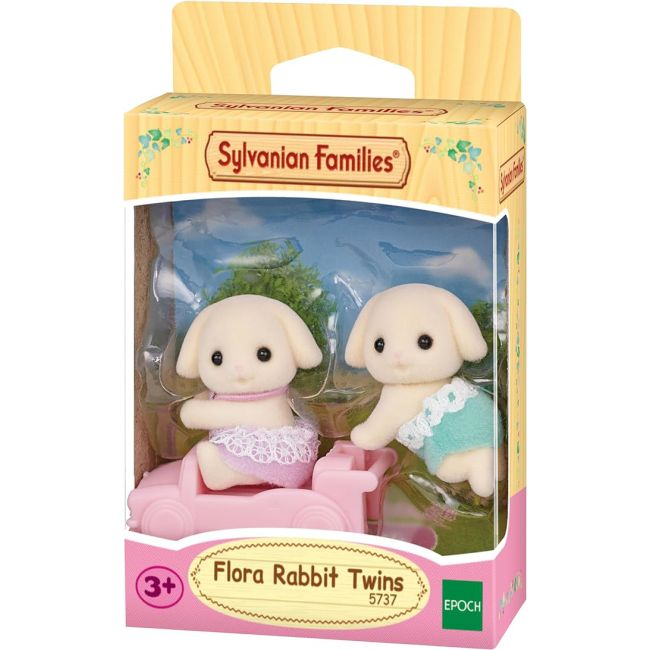Figurine sylvanian families-gemenii iepurasi flora sf5737