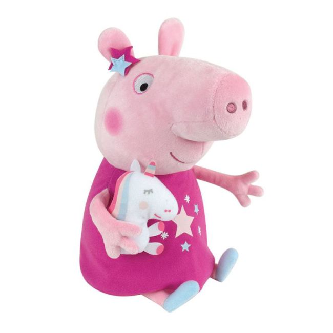 Jucarie plus jemini 30cm peppa pig cu mascota unicorn je023801
