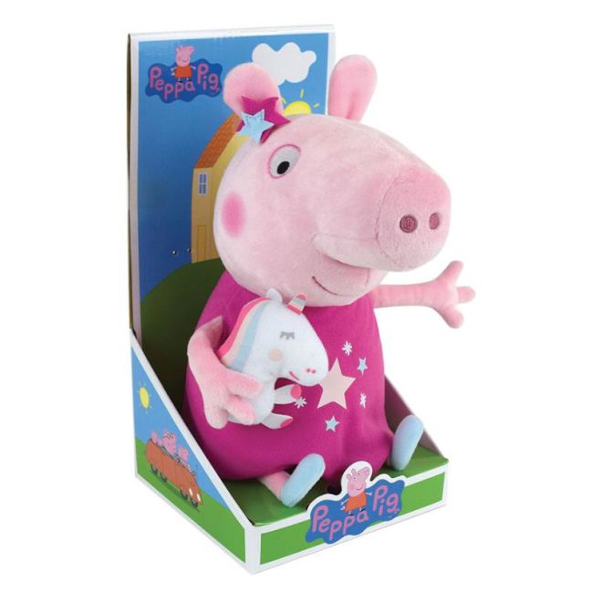 Jucarie plus jemini 30cm peppa pig cu mascota unicorn je023801