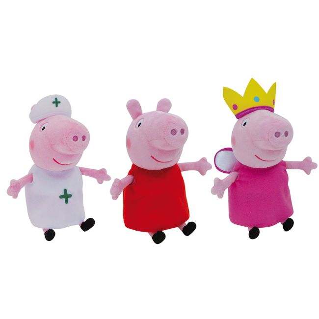 Jucarie plus jemini peppa pig 20cm cu costumase de schimb je023093