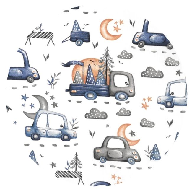 Lenjerie patut cu 3 piese, MimiNu, Pentru patut 120x60 cm, Cu protectie laterala, Din bumbac certificat Oeko Tex Standard 100, Design, Cars Grey BYN6426972025324