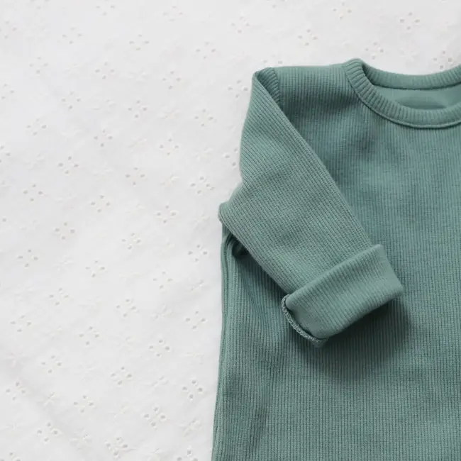 Salopeta Bebelusi Cu Maneca Lunga Si Botosei, Inchidere Cu Fermoar, Verde Cactus, Marimea 68 Pjb4195849