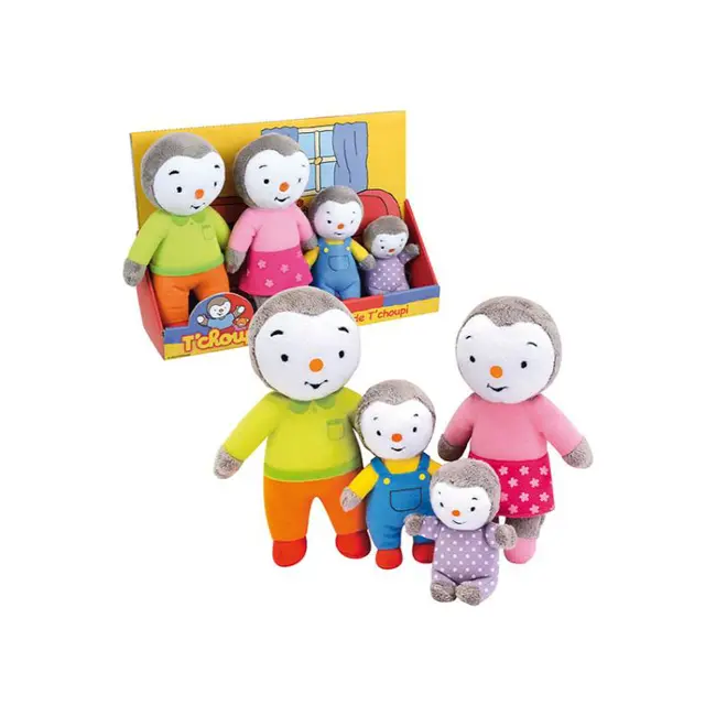 Set 4 plusuri jemini familia de pinguini tchoupi je024229
