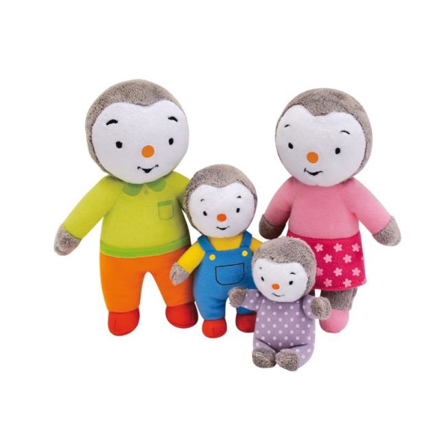 Set 4 plusuri jemini familia de pinguini tchoupi je024229