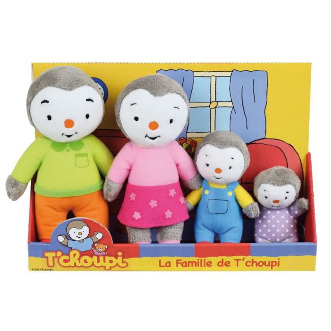Set 4 plusuri jemini familia de pinguini tchoupi je024229