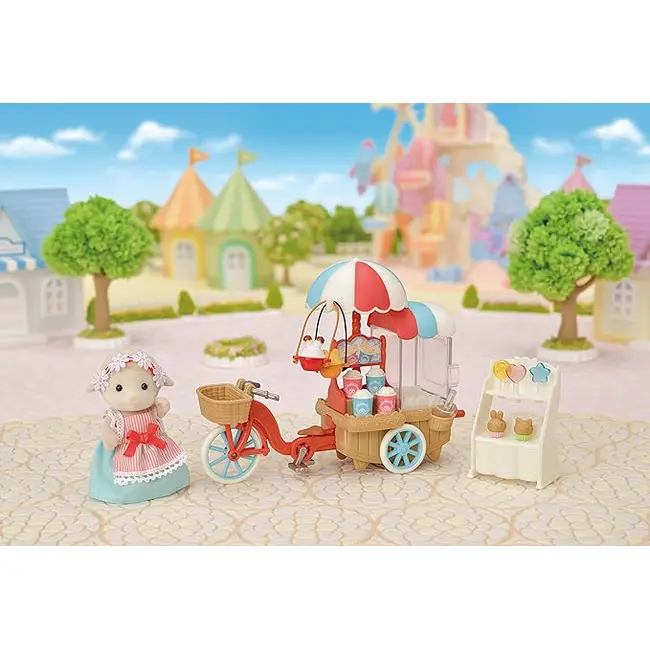 Sylvanian families - set stand tricicleta pentru popcorn sf5653