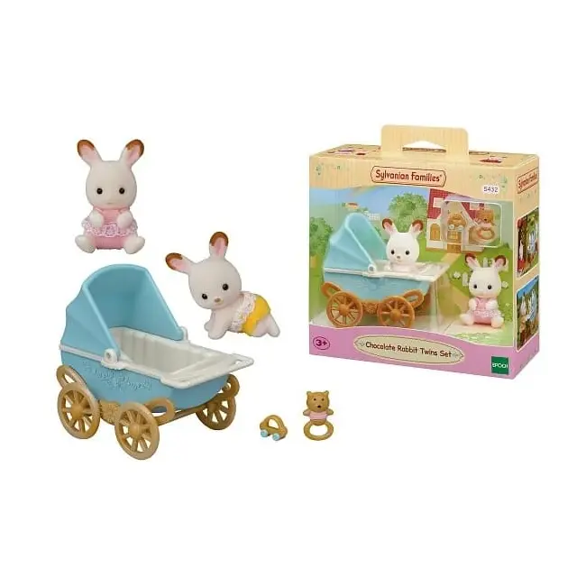 Sylvanian families-set carucior iepurasi gemeni sf5432