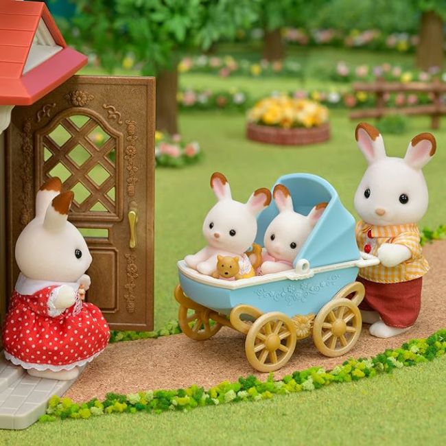 Sylvanian families-set carucior iepurasi gemeni sf5432