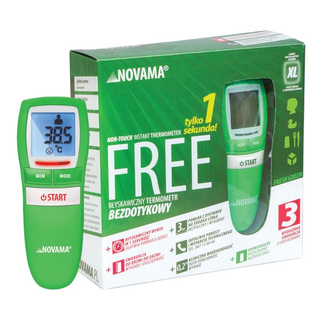 Termometru non-contact Novama Free, pentru masurarea temperaturii corpului, camerei, suprafetei,... BITNovamaFree