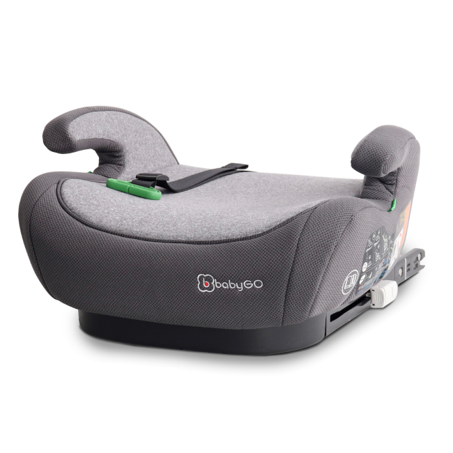Babygo - scaun auto booster i-size bursa iv grey, 125-150 cm, certificat r129 bbbbgo-3582
