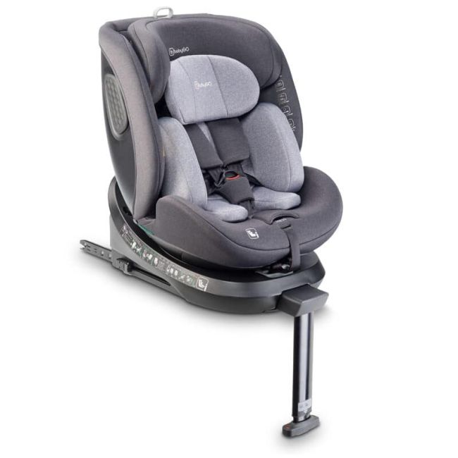 Babygo - scaun auto rotativ cu isofix, move360 grey, 40-150 cm, certificat r129 bbbbgo-2601
