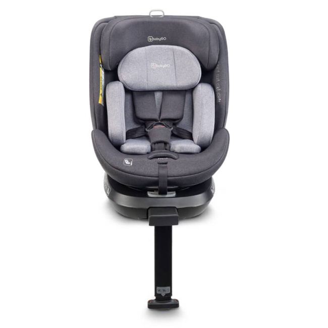 Babygo - scaun auto rotativ cu isofix, move360 grey, 40-150 cm, certificat r129 bbbbgo-2601