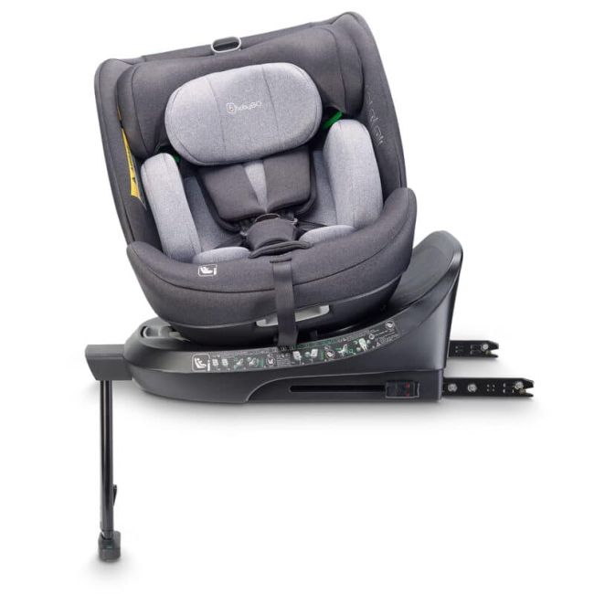 Babygo - scaun auto rotativ cu isofix, move360 grey, 40-150 cm, certificat r129 bbbbgo-2601