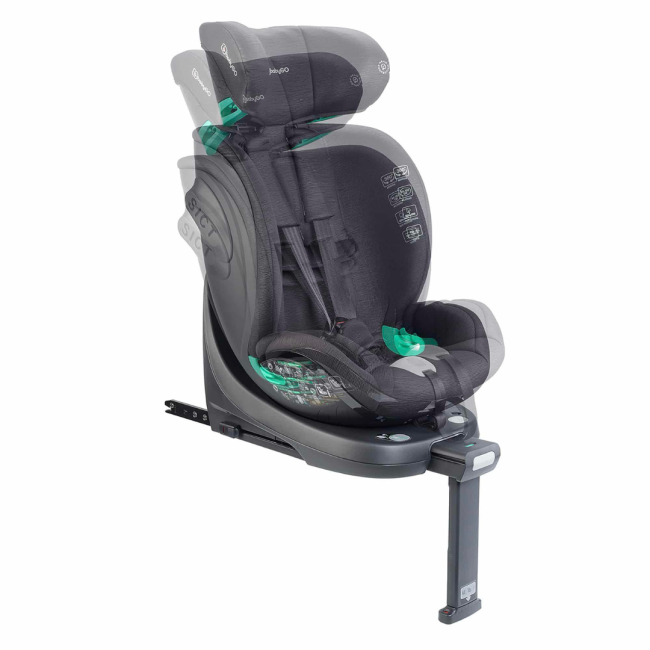 Babygo - scaun auto rotativ prime 360, black, 40-150 cm, certificat r129 bbbbgo-2351