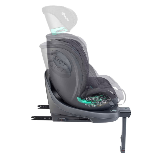 Babygo - scaun auto rotativ prime 360, black, 40-150 cm, certificat r129 bbbbgo-2351