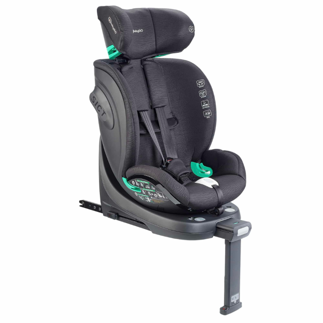 Babygo - scaun auto rotativ prime 360, black, 40-150 cm, certificat r129 bbbbgo-2351