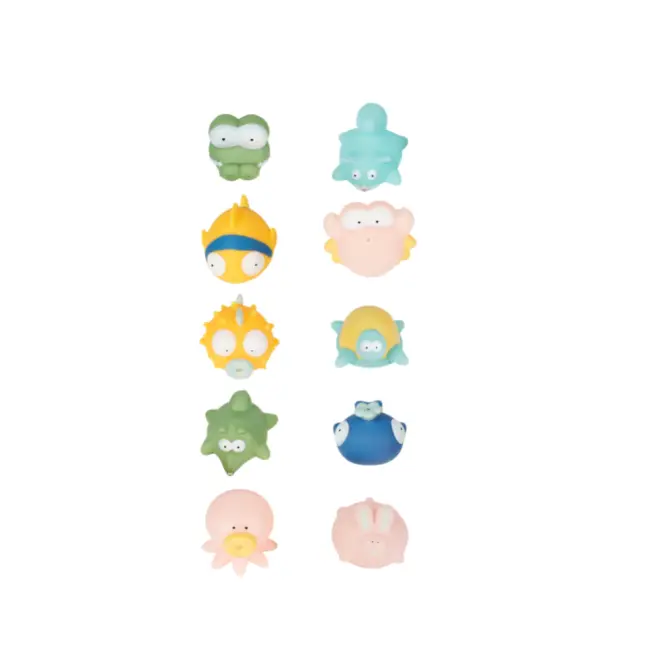 Badabulle - jucarii de baie rigolo splash 10 bucati + saculet bbbb017024