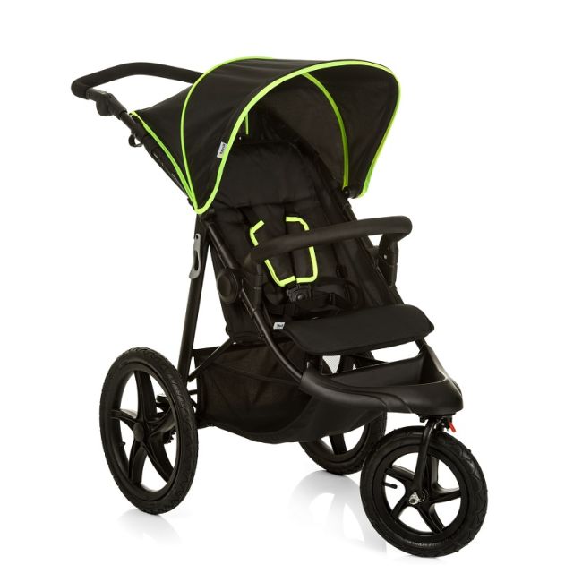 Carucior pentru jogging sau teren accidentant, Hauck, Runner, Black Neon Yellow EKDhk27406